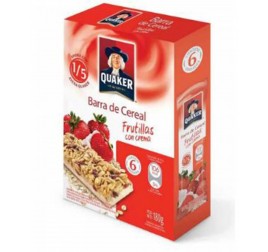 CEREAL QUAKER BARRA FRUTILLA 20G (X20)